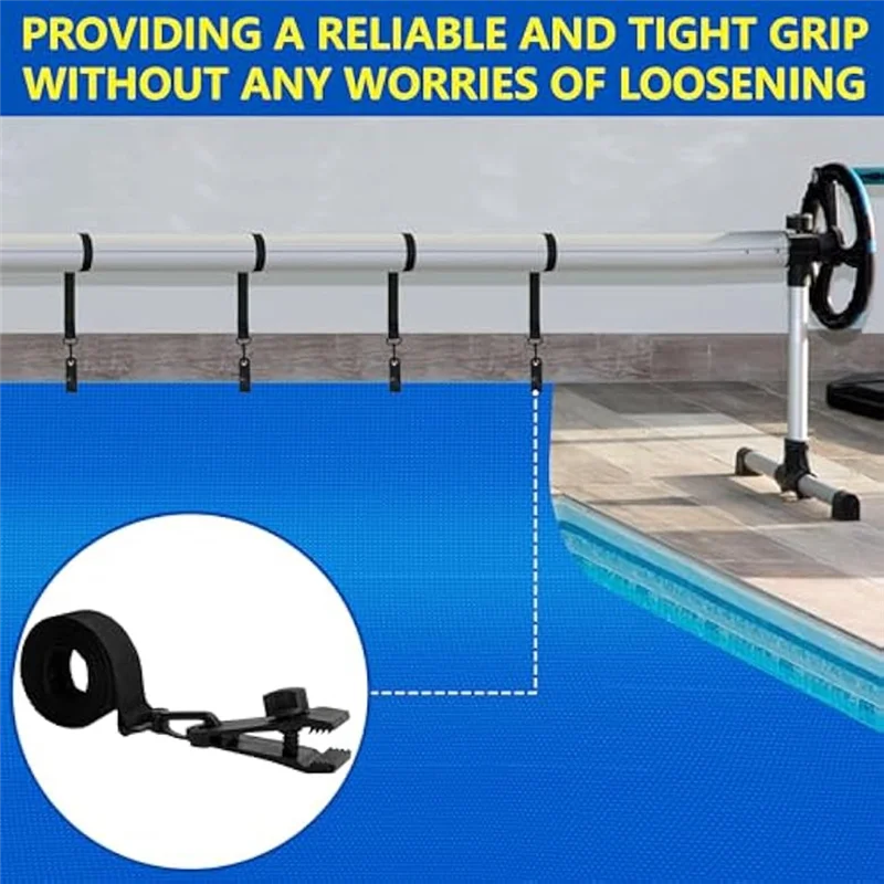 ABAE-Pool Solar Cover Reel Straps Pool Cover Clamps Pool Safety Covers Solar Cover Fixing Kit