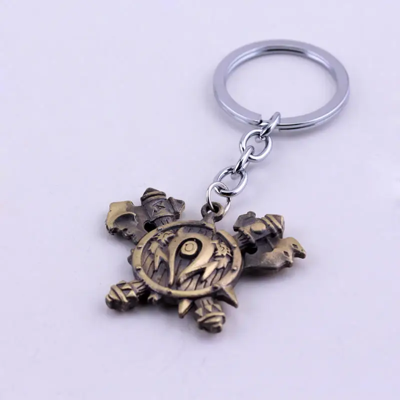 Game World Of Warcraft Keychain WOW Logo Metal Pendant Key Chain for Women Men Keyring Jewelry
