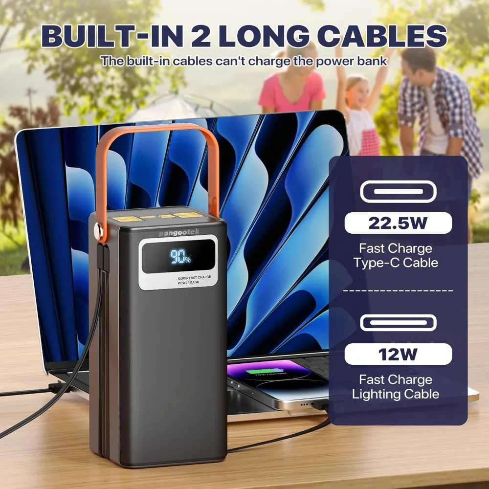 สถานีพลังงานแบบพกพาขนาดกะทัดรัด 99Wh พร้อมหน้าจอ LCD, ไฟฉาย และการชาร์จเร็ว สำหรับใช้งานกลางแจ้งและในกรณีฉุกเฉิน