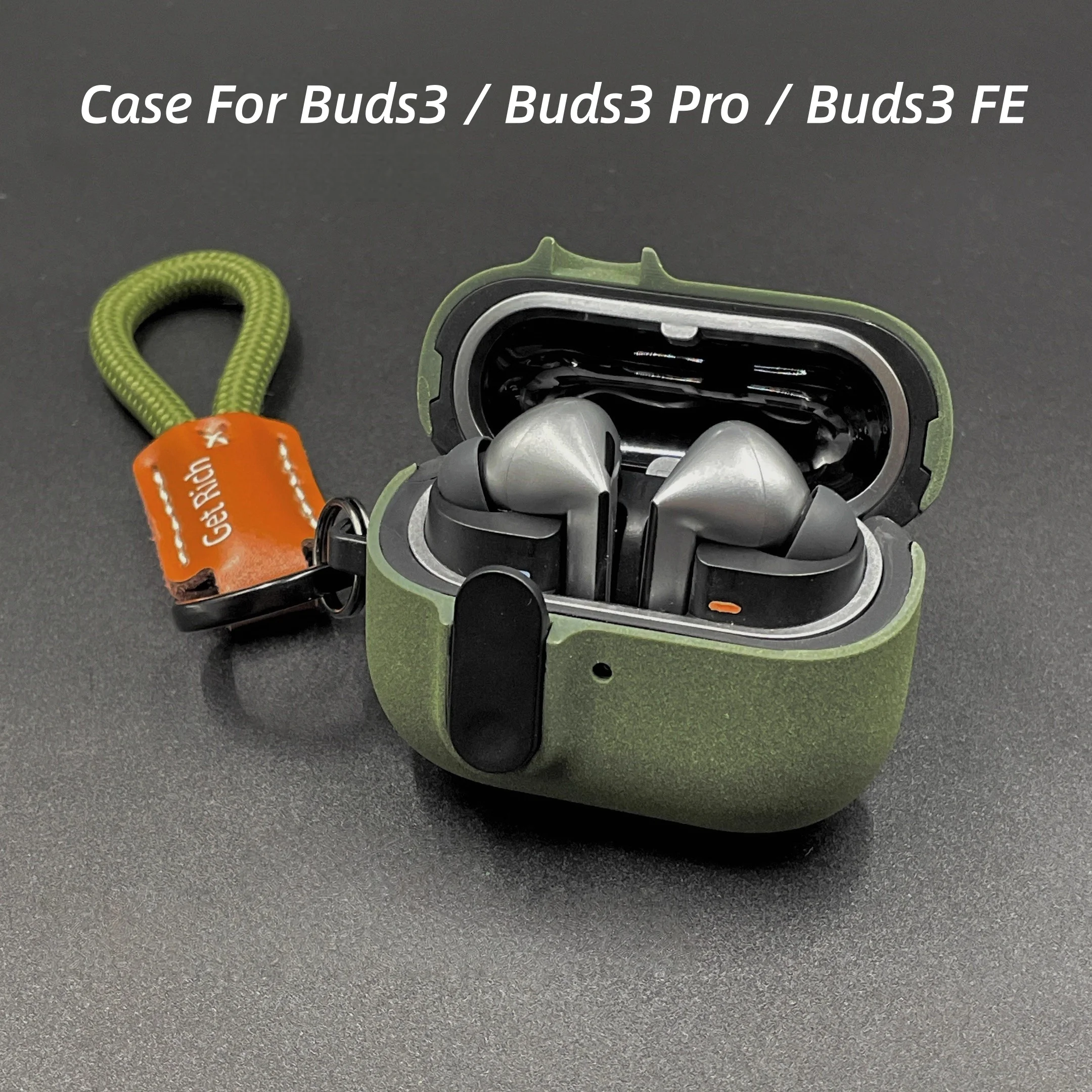 

Earphone Protector Case for Samsung Galaxy Buds3 FE / Buds 3 Pro / Buds 3 Cases Protective Sleeve Cover With Keyring Accessories