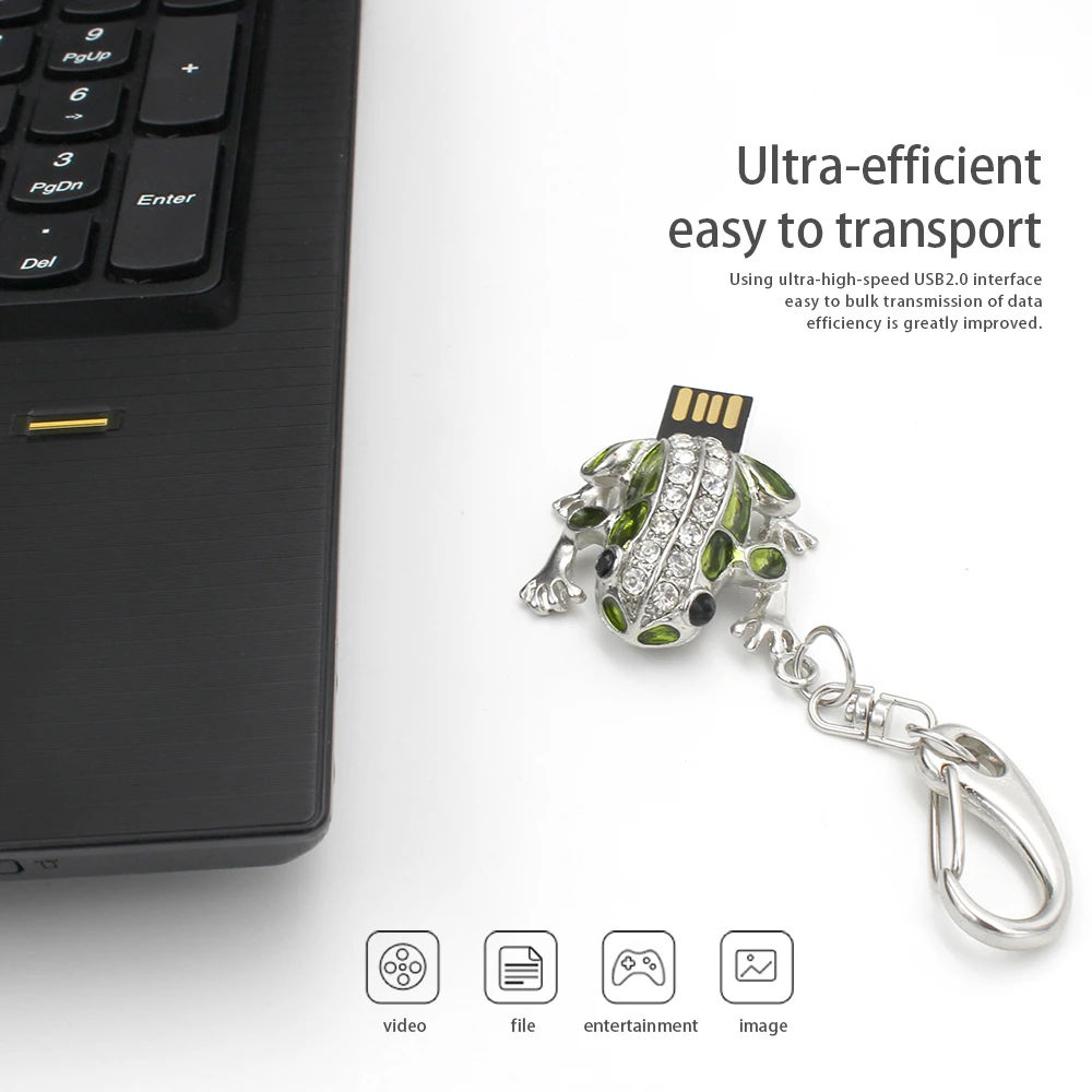 Biyetimi USB Bộ Nhớ Flash 16 32 64 Gb Pendrive Cho Máy Tính Bút Kim Cương Ếch Chống Nước Mẫu Mới Bút Ổ Cho Quà Tặng