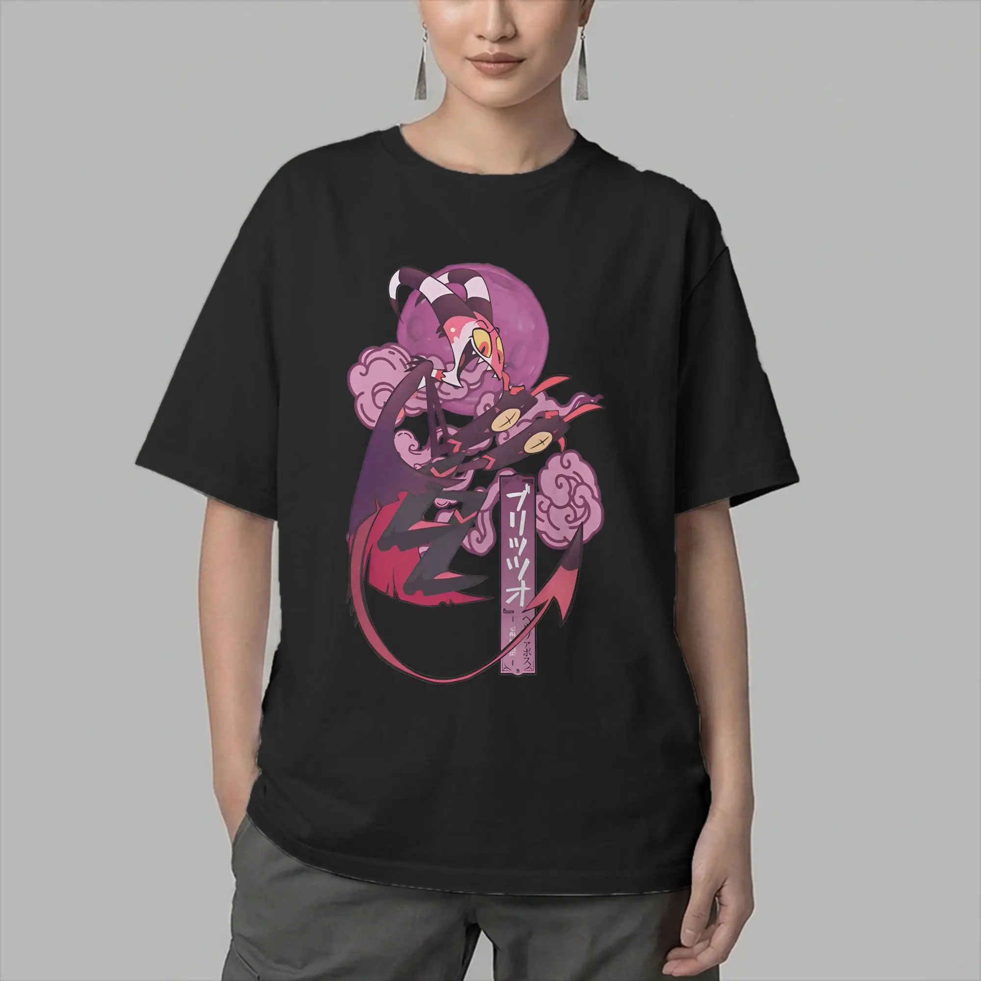 Novelty Helluva-Boss Blitzo T-Shirts for Men Crew Neck 100% Cotton T Shirt  Short Sleeve Tees 4XL 5XL Tops