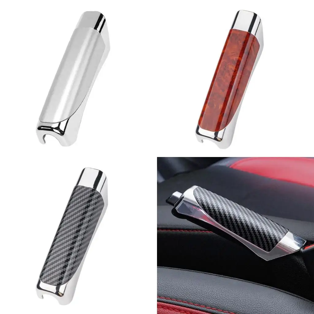 Car Handbrake Cover Grip Handle Lever for Most Car Model Carbon Fiber Pattern Hand Brake Cover Protector New