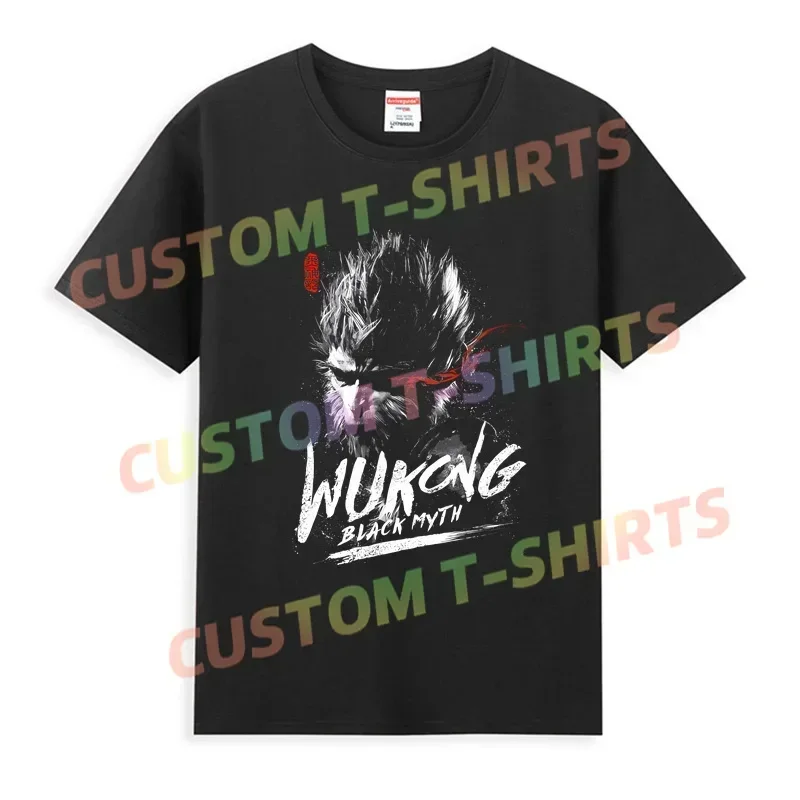 

2025 Men T Shirt Casual Black Myth Wukong Steam Games T-shirt Graphic Summer Short Sleeves 100% Cotton S-3XL Cool Tee