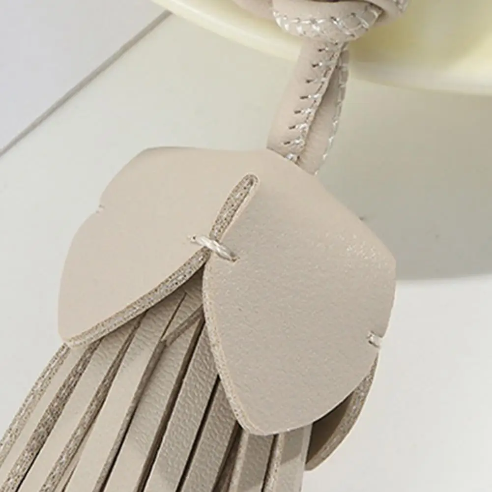 Faux Leather Tassel Hanging Ornament DIY Crafts Making Vintage Tassel Pendant Bag Purse Car Keychain Schoolbag Hanging Decoratio