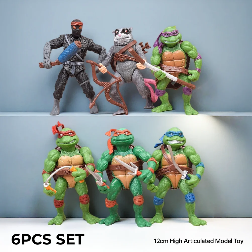 

Classic Ninja Turtles TMNT Leonardo Raphael Donatello Action Figure Movie Anime Kids Toy Doll Gift Ornaments Replica Model