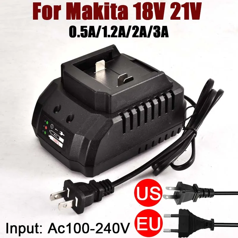 Universal Battery Charger for Makita Model 18V 21V Li-ion BL1415 BL1420 BL1815BL1830 BL1860 Drill Electric Tool Battery Charger