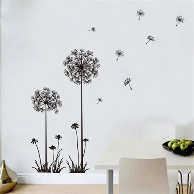 Removable Dandelion Design Wall Sticker Waterproof  Art Vinyl Decal Mural For Living Room Restroom Decor Romantic Gift 50*70cm