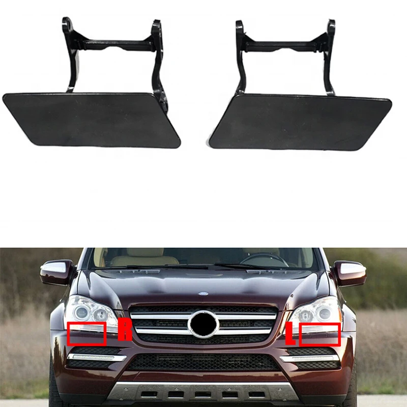 Left/Right Bumper Headlight Headlamp Washer Cover Cap For Mercedes Benz X164 GL350 GL450 GL550 2006-2012 1648850126 1648850226