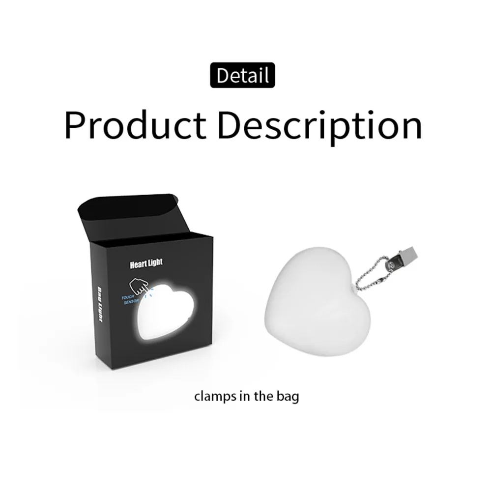 PC LED حقيبة يد ضوء الحب القلب/جولة على شكل جو مضيئة محفظة أضواء ديكور مع سلسلة المفاتيح هدية الإبداعية #4