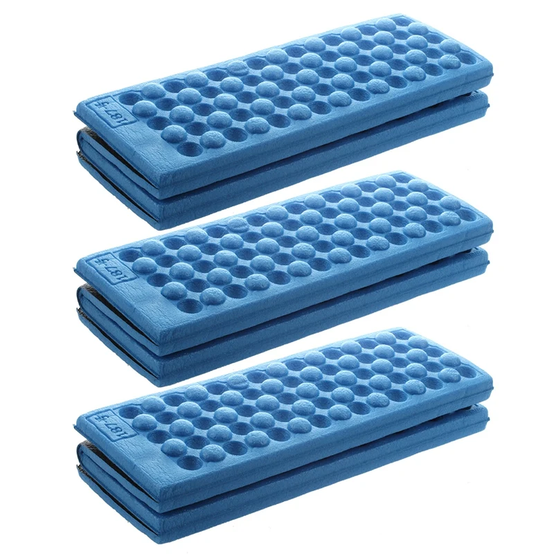 

3X Personalized Folding Foam Waterproof Seat Pad Chair Cushion (Blue)