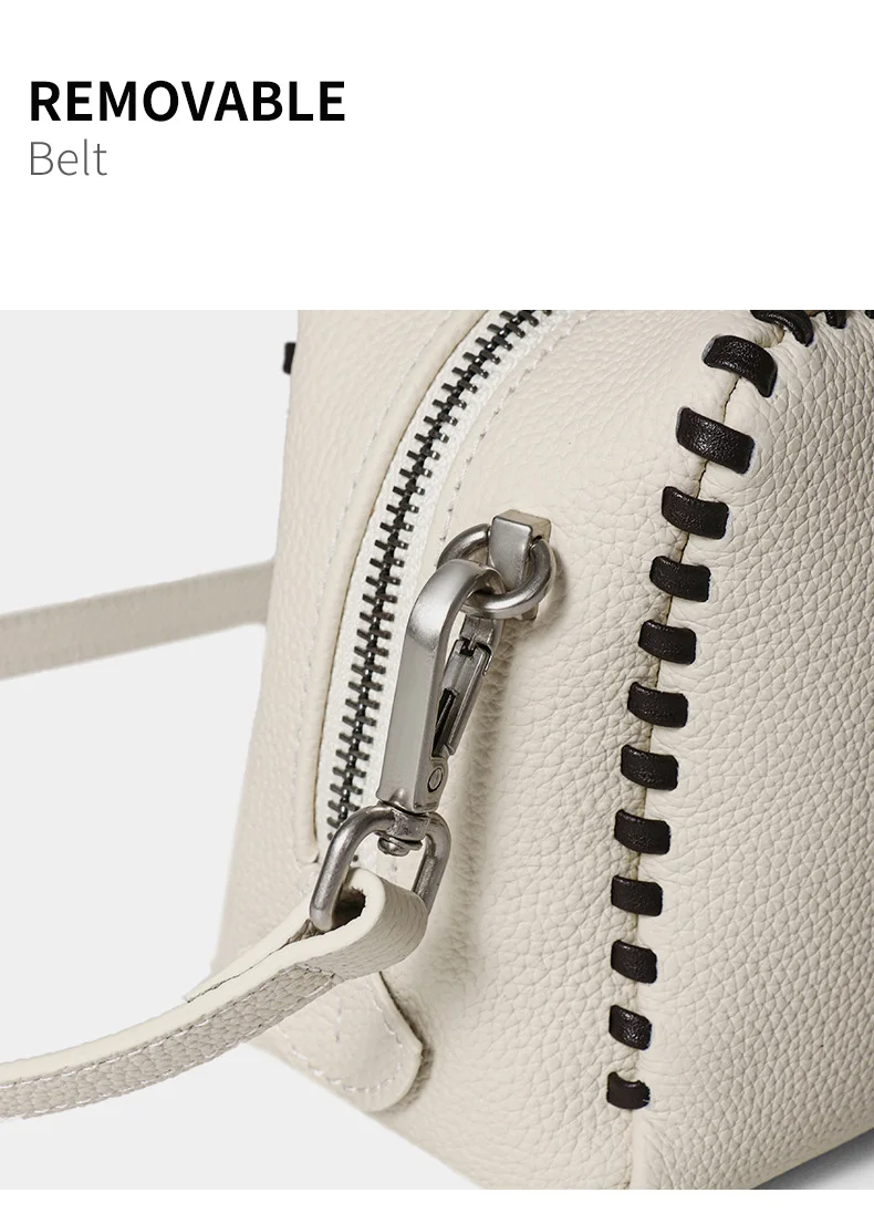 Damen Echtleder Schultertaschen 100% Crossbody Bucket Bag Weibliche Mode Einfarbige Designer Shopper Tote Marken-Trend Handtaschen Bolsas – Detail 16