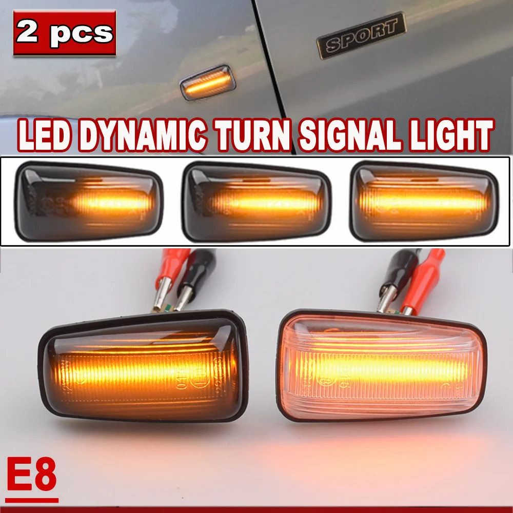 Dynamic LED Turn Signal Side Marker Flashing Light For Peugeot 306 106 406 806 Expert Partner Citroen Berlingo Jumpy Saxo Xantia