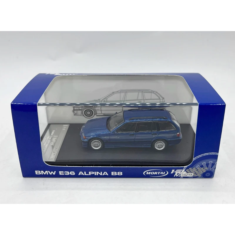 MORTAL Diecast 1:64 Scale BMW E36 Alpina B8 Zmodyfikowany model samochodu ze stopu 3. generacji Kolektor dla dorosłych Pamiątkowy pokaz Prezent świąteczny