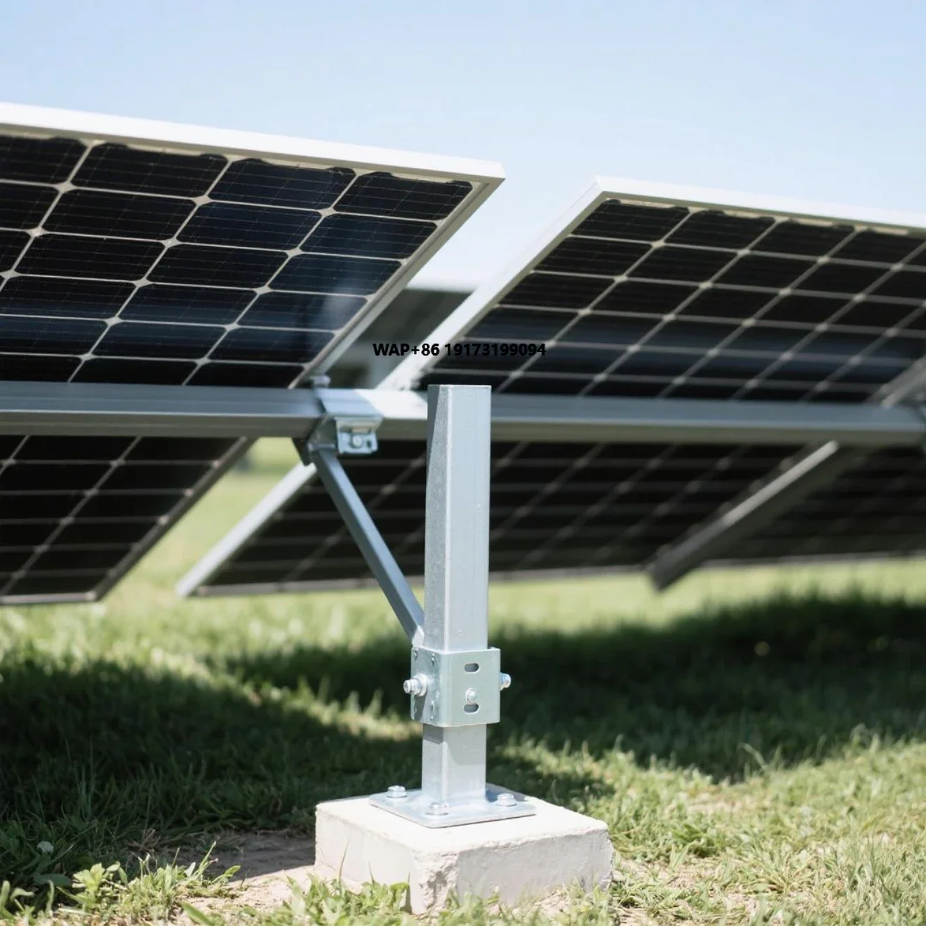 Solar Ground Installation Bracket Accessories with Adjustable Angle Made of Zinc Aluminum Magnesium or CGL Material