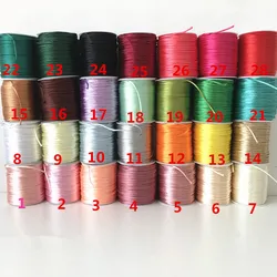 28Colours 2mmX100m/roll Strong Braided Macrame Silk Satin Nylon Cord Rope DIY Making Findings Beading Thread Wire 2mm