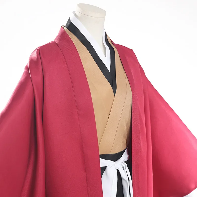 Tsugikuni Yoriichi Cosplay kostium Anime Kimono garnitur męski czerwony płaszcz mundur strój na imprezę dla mężczyzn