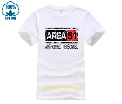 Mens T-shirt Area 51 Authorised Personnel UFO Funny Aliens