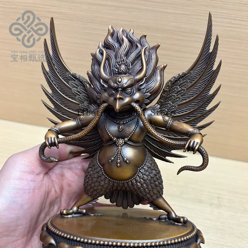 Golden-winged Dapeng bird pure copper gilt Buddha statue purple copper treasure selection u1 Tibetan tantra Buddhist hall
