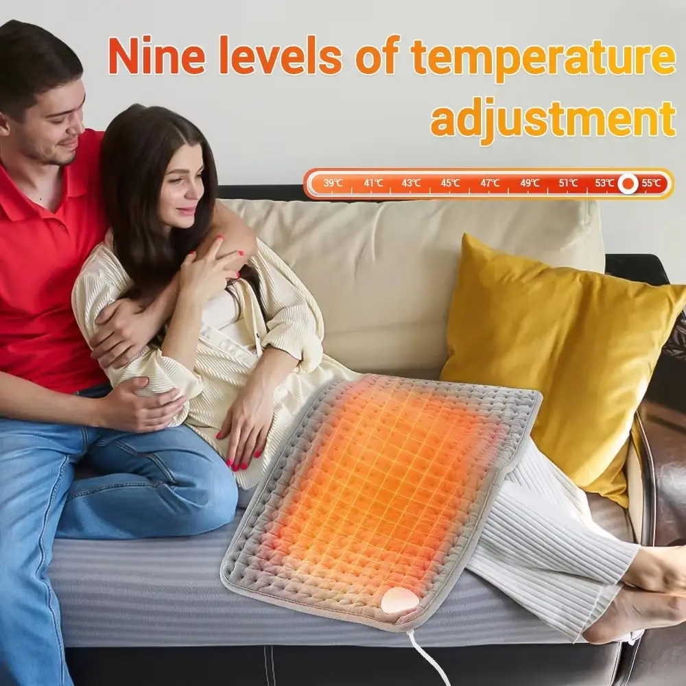 6-Speed Timing Functions Electric Heating Pad Timed Heating Constant Temperature Physiotherapy Heating Pad 9 Temperature Levels