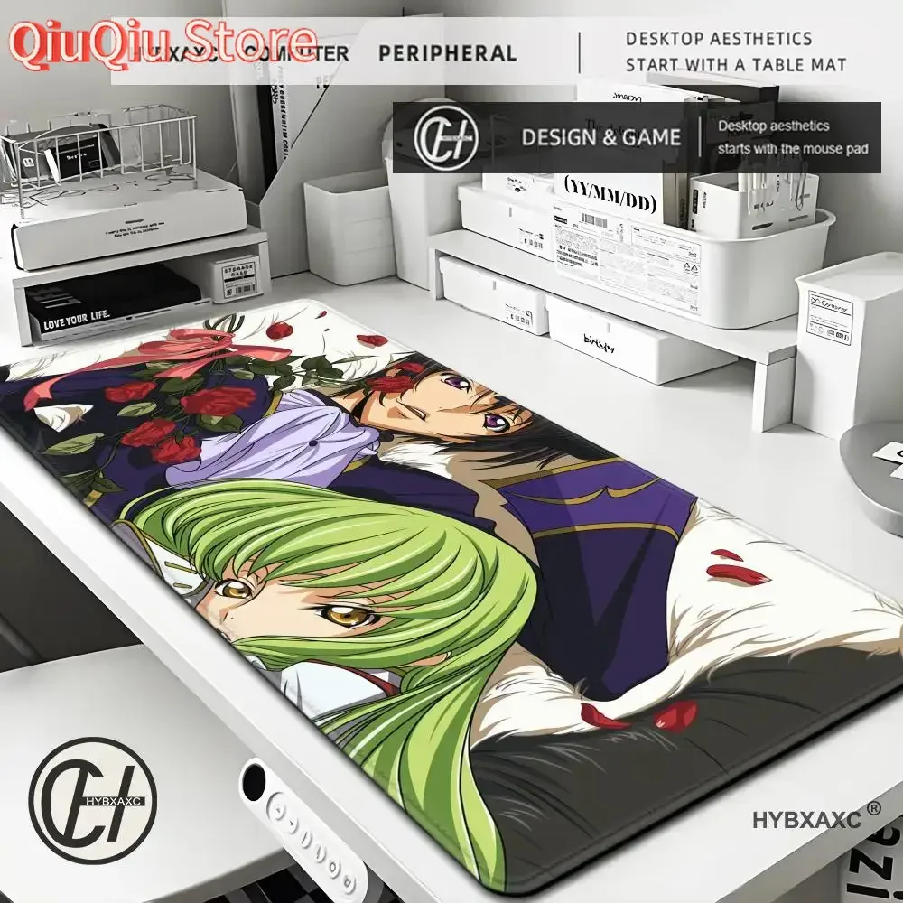 

Модный большой коврик для мыши C_code G_geass, большой настольный коврик в стиле аниме, роскошный настольный коврик с героями мультфильмов, игровая геймерская клавиатура, офисный компьютер, мягкая подушка