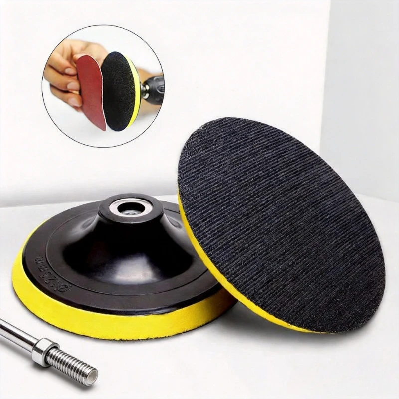 

3/4/5/6/7 Inch Disc Hook and Loop Back Pad Polishing Sandpaper Backing Plate, M10/14 Thread, for Orbital Sanding Buffer Polishin