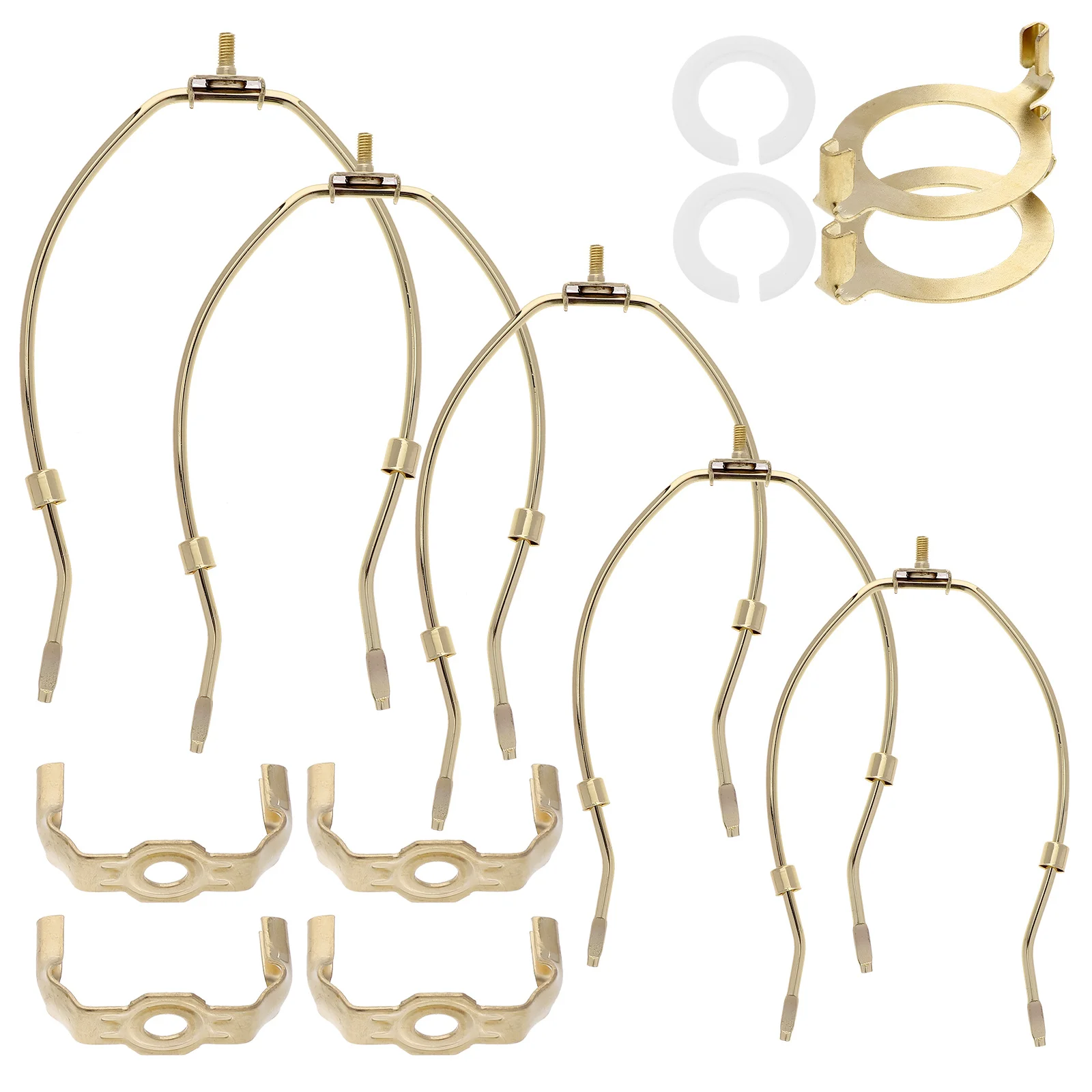 

1Set Iron Lamp Harp Holder Sturdy Replacement Lampshade Horn Bracket for Table Floor Lamps Durable Metal Frame Accessory