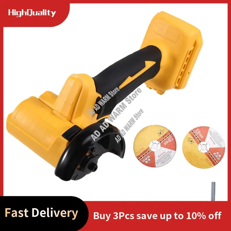 

AD23-Высокоэффективная 3-дюймовая мини-аккумуляторная угловая шлифовальная машина и полировщик для аккумулятора 18 В, 2 режущие диски в комплекте