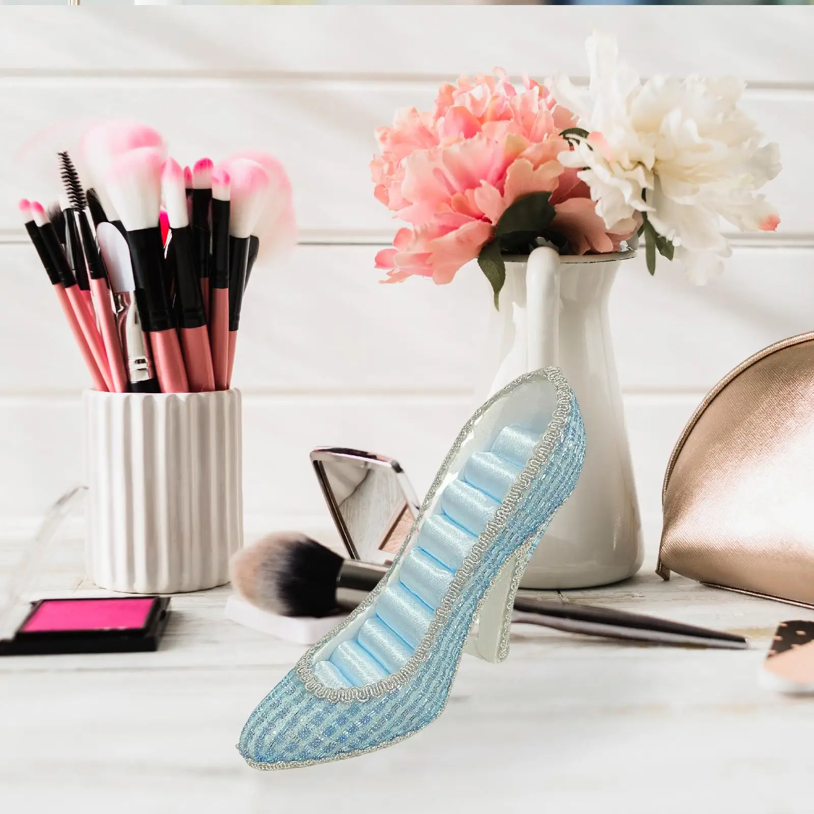 

High Heel Shoes Rings Holder Jewelry Display Stand Fashion Home Decoration Shop Selling Chic Earring Rack Showcase Organizer