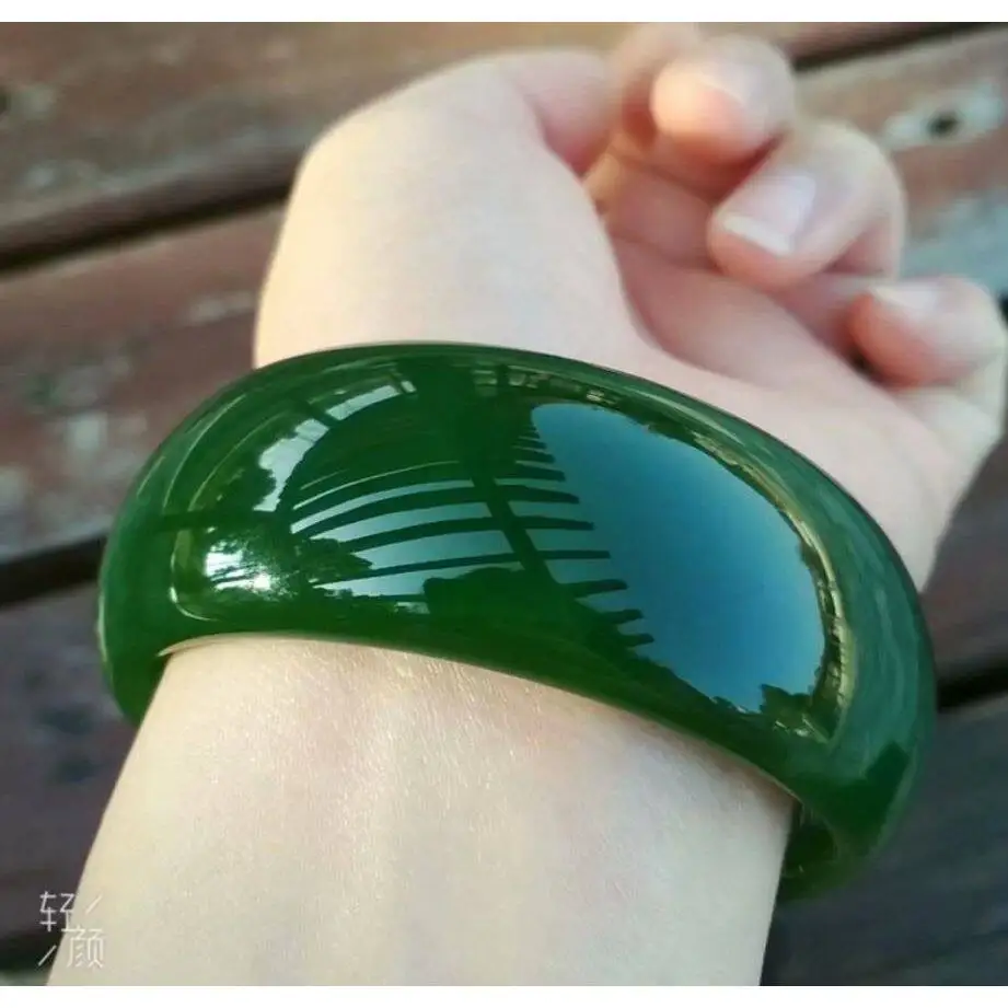 

9 Natural Myanmar Ice Jade Jade Bracelet Full Green Emperor Green Jade Bracelet