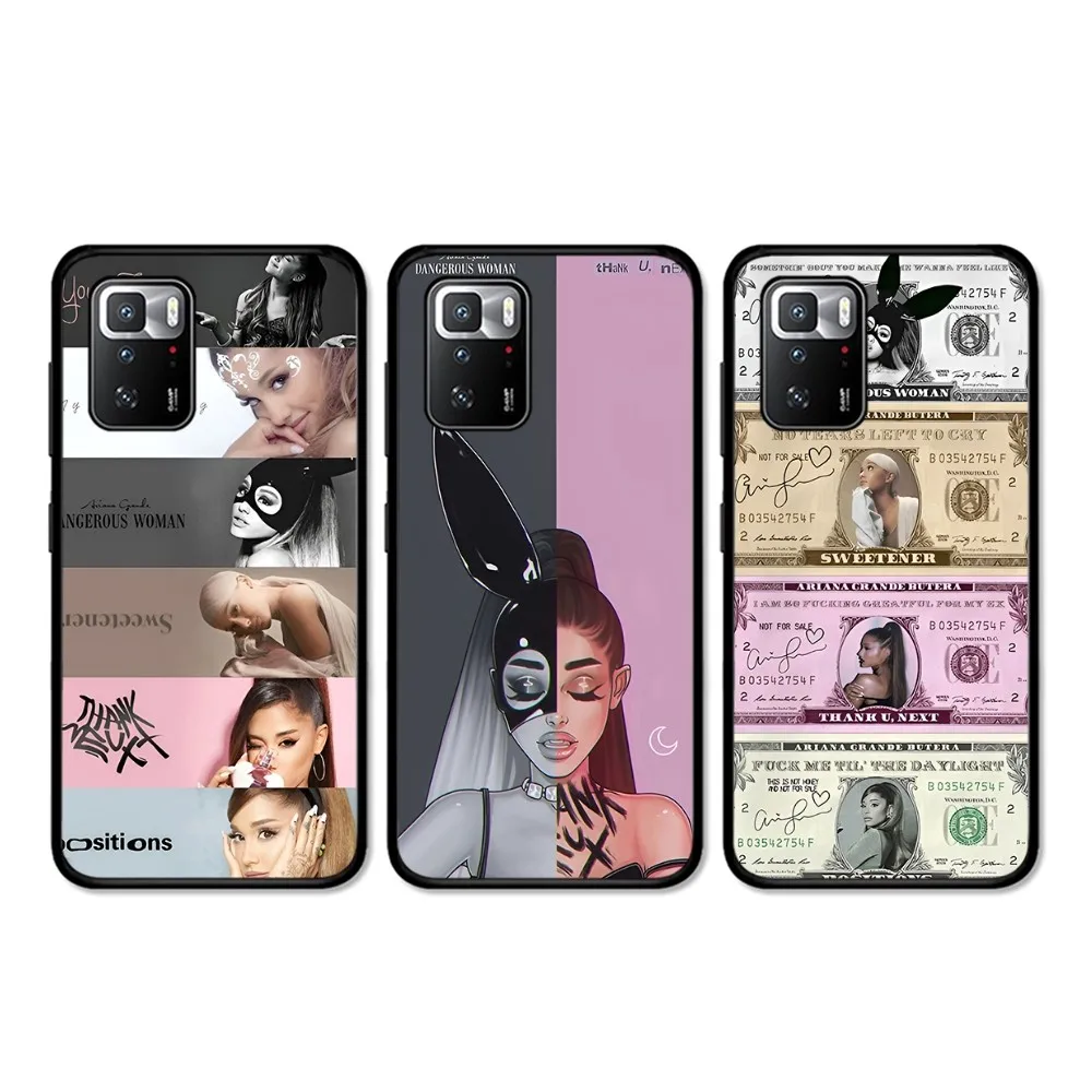 Singer A-Ariana G-Grande Phone Case For Redmi 5 6 7 8 9 10 plus pro 6 7 8 9 A GO K20 K30 K40 pro plus F3 Fundas