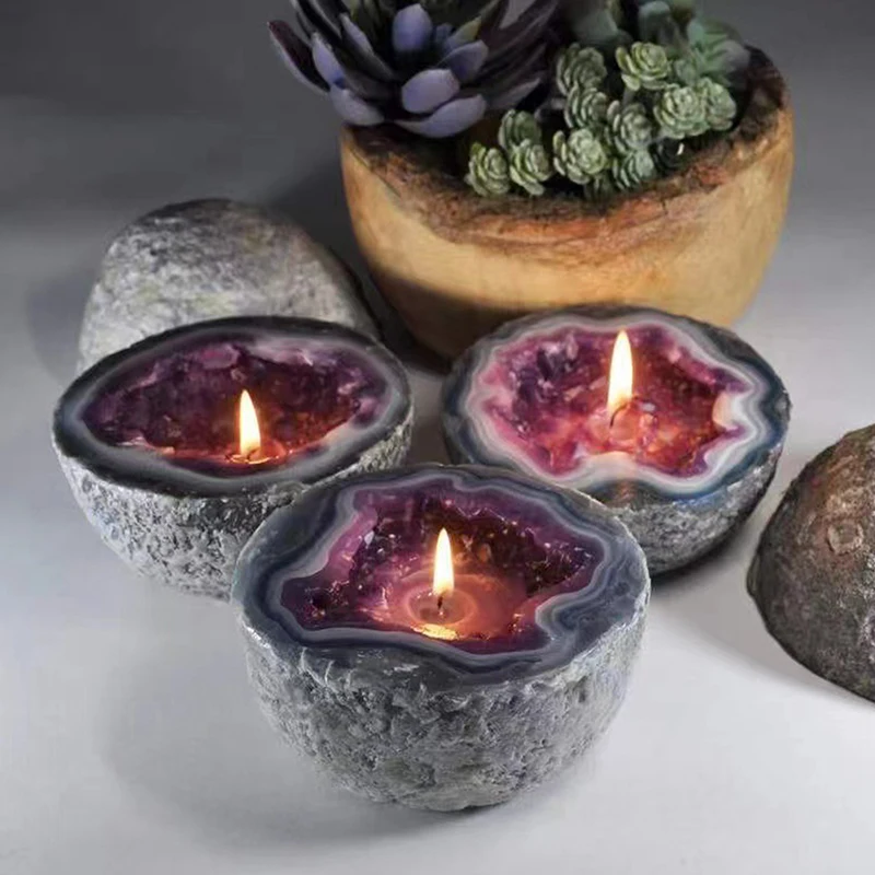 For Meditation Healing Intention/Healing Crystal Energy Candle Home Desktop Decoration Creative Funny Candle Bowls