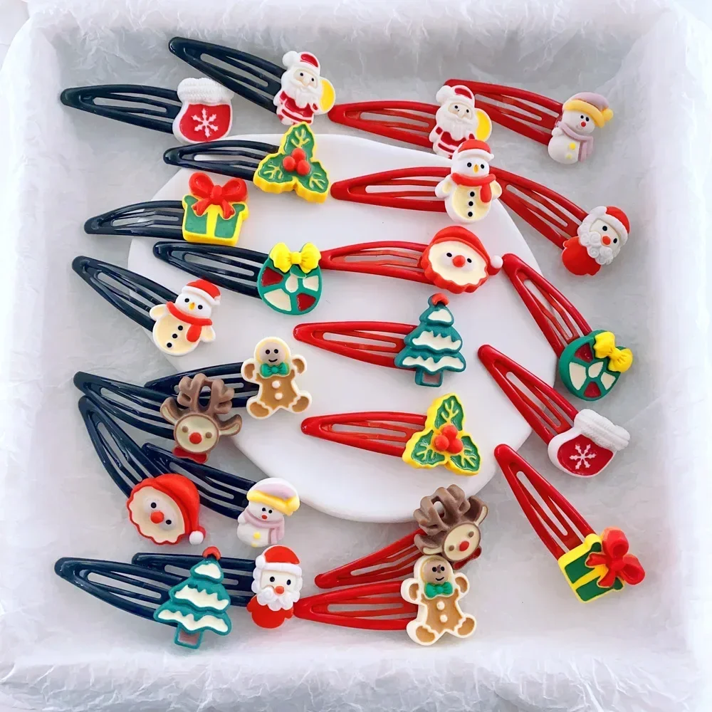 Side Clips Cute Christmas Party Gifts Hair Claw for Women Girls Child Hairpin Hair Accessories Headwear Ornament Hair Clips