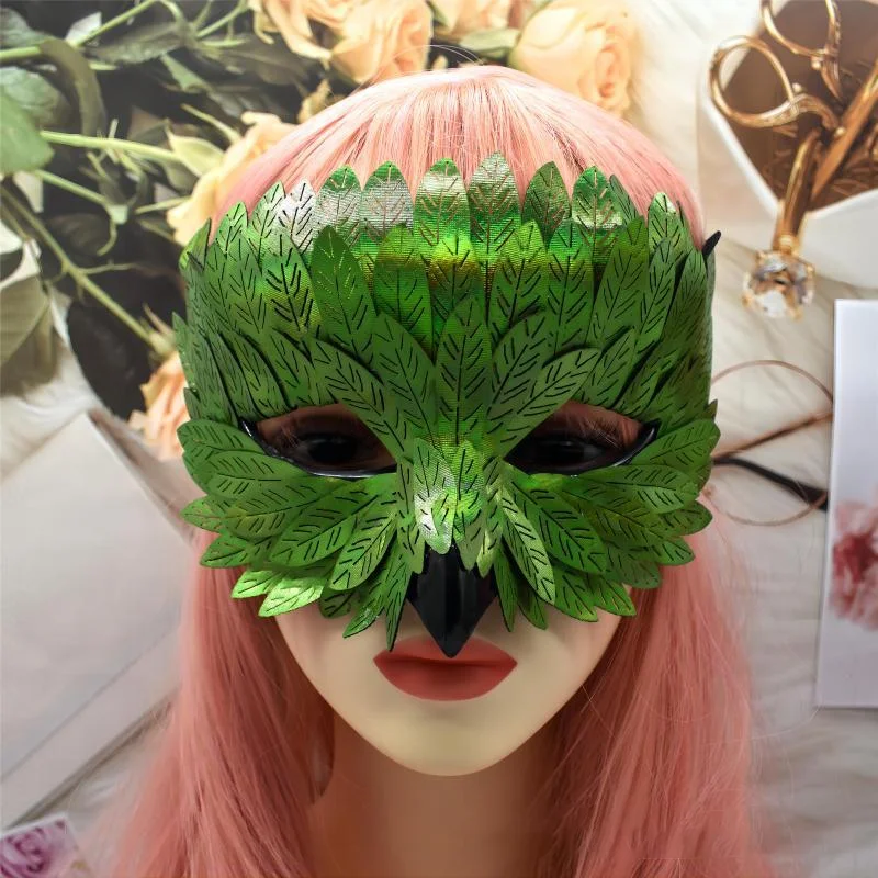 Prom Exquisitas Mujeres Máscaras de Maquillaje Pluma Animal Halloween Mardi Gras Cosplay Accesorios de Disfraces de Fiesta Negro Rosa Púrpura Verde