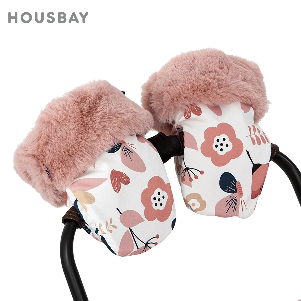 1 Pair Stroller Gloves For Parents Winter Thicker Antifreeze Gloves Warm Hand Guard Universal Stroller Accessories