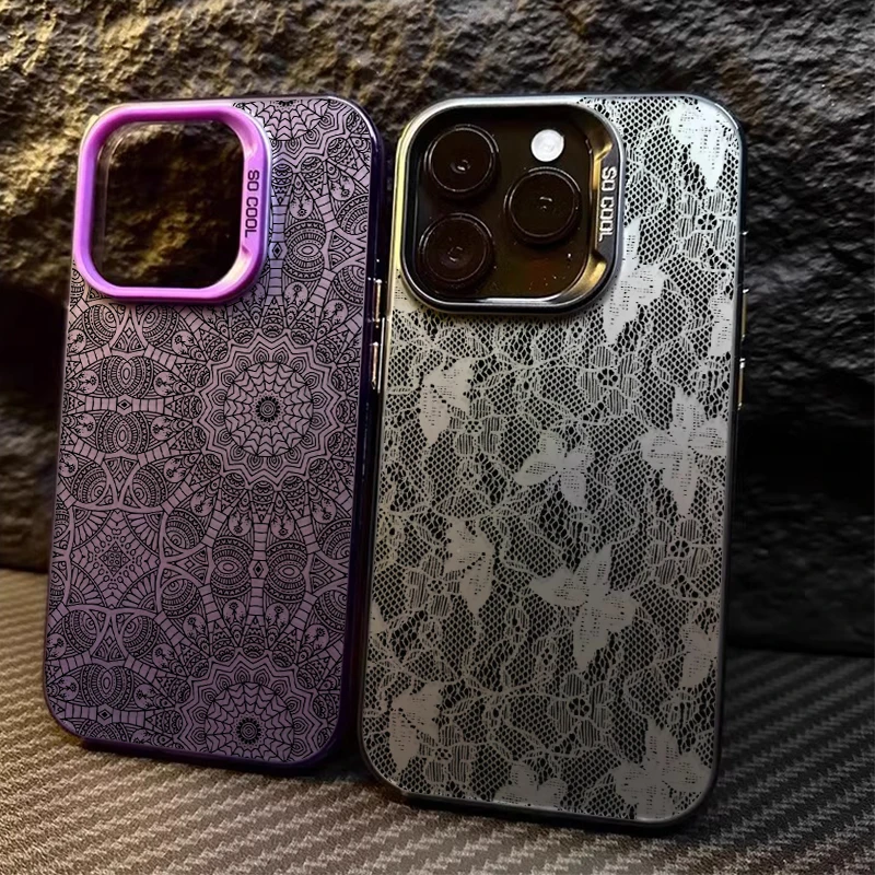 رائع الدانتيل نمط قضية الهاتف لسامسونج غالاكسي S23 S24 S25 S22 الترا S21 زائد FE A56 A36 A26 5G A16 A06 4G نوت 20 غطاء #2