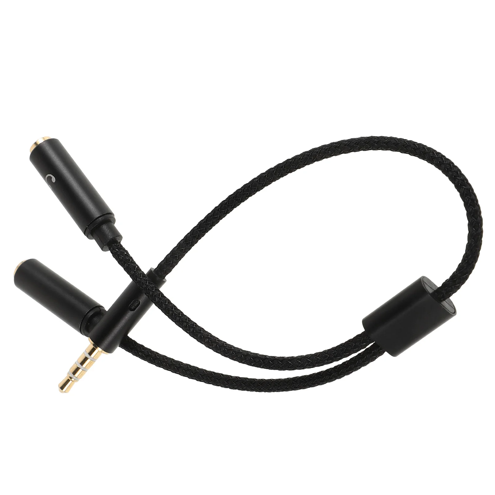

Audio Cable Adapter 3 5mm Headphone Splitter Copper Wire Mic Resolver Durable Nylon Braided Cable Speaker Compatibility Plug