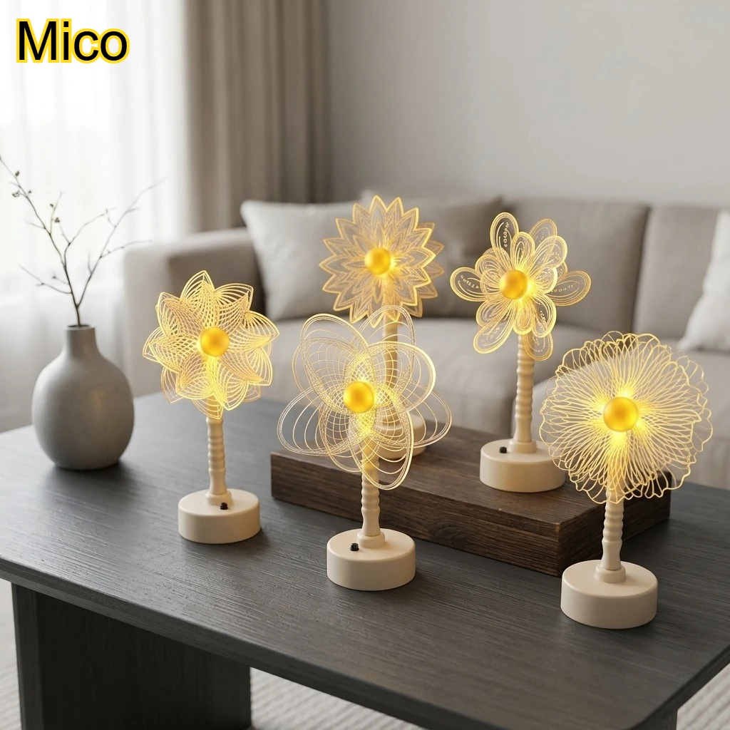 

Modern LED Acrylic Table Lamp, Luxury Ambient Night Light, Creative Bedroom Bedside Decor Lamp for Girls & Home