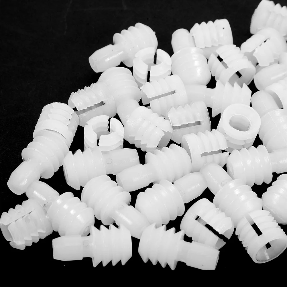 Accesorios para gabinetes, insertos de pasador de nailon para bisagras de muebles, conexión segura, juego de accesorios de pasador de fácil instalación, 100 Uds.