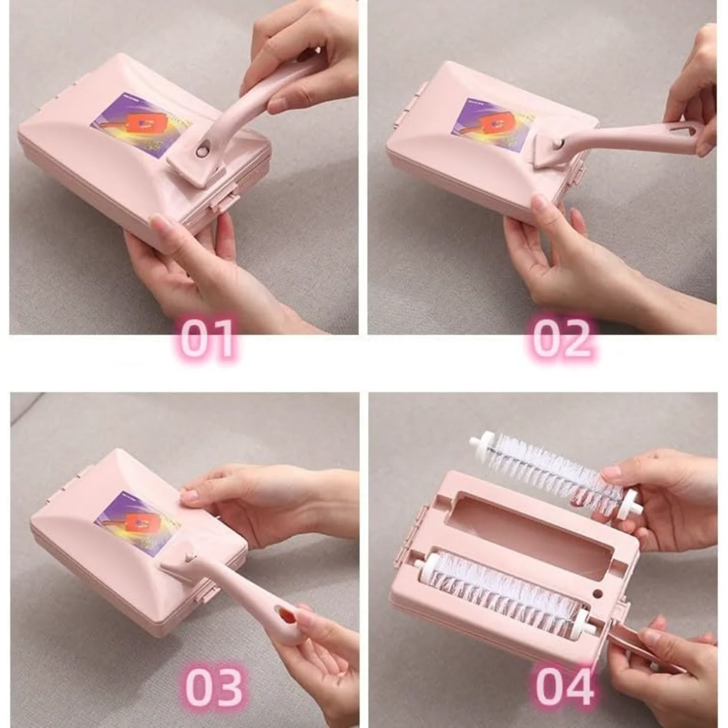 Щетка для мусора для ковров Щетка для ковров, ручной стол для ковров Двойная роликовая щетка для ковров Щетка для стола Коллек щетки для чистки шерсти домашних животных