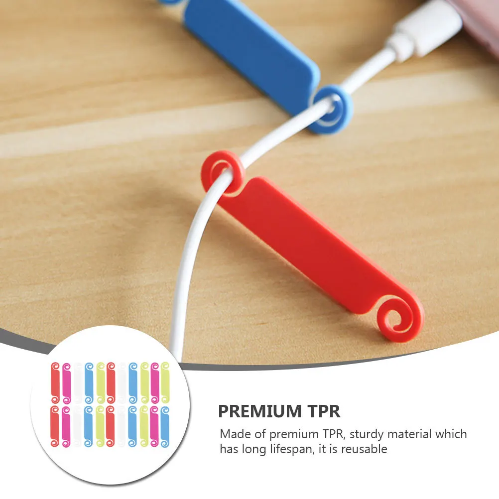 

50 шт. разноцветных идентификационных бирок для кабелей из TPR, этикетки для маркировки проводов, идентификаторы для USB-кабелей и компьютерных проводов