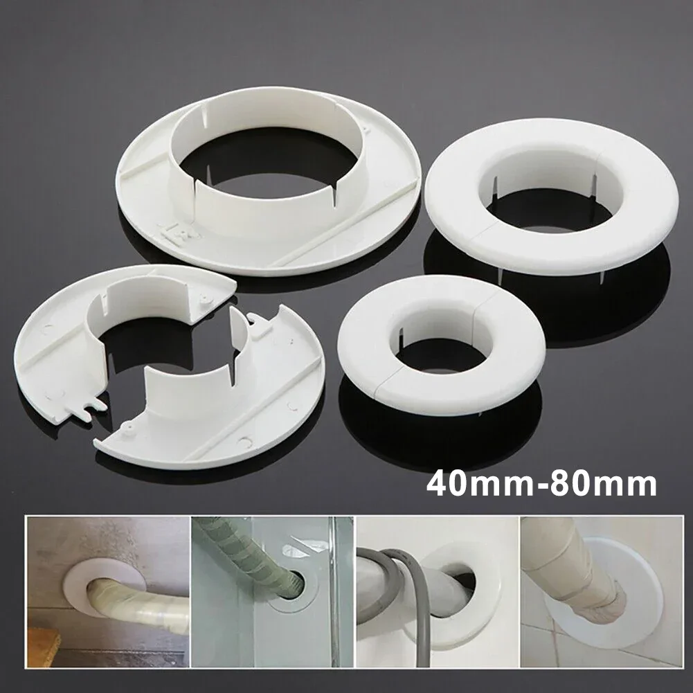 1PC Vent Cover Air-conditioning Pipe Plug Decorative Cover Wall Wire Hole Cover 40-80mm For Home Office Hotel Furniture Hardware