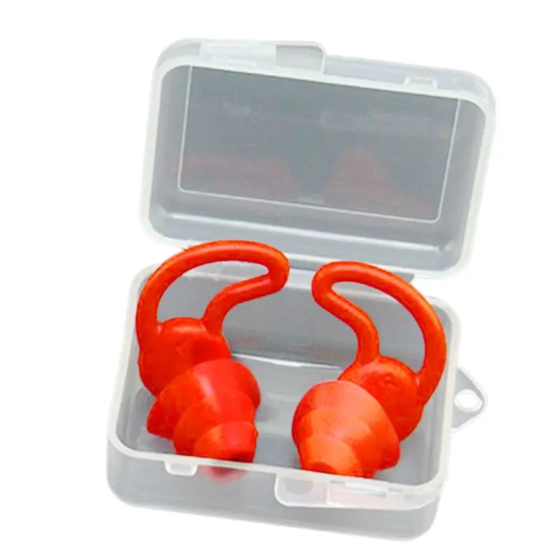 Soundproof Earplugs Three Layer Silicone Earplugs Waterproof Swimming Ear Plugs Sleep Noise Reduction Comfortable Easy Install C