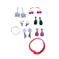 Rainbow Doll Earrings Necklace Waistbands Doll Alive Sparkly Eyeballs Original Doll Replacement Eyes Parts Doll Accessories