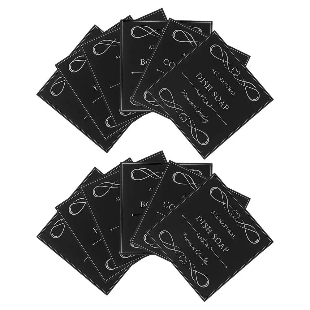 

12 Pcs Waterproof Sticker Shampoo Labels for Bottles Stickers Bathroom Pvc Self-adhesive Shower Travel