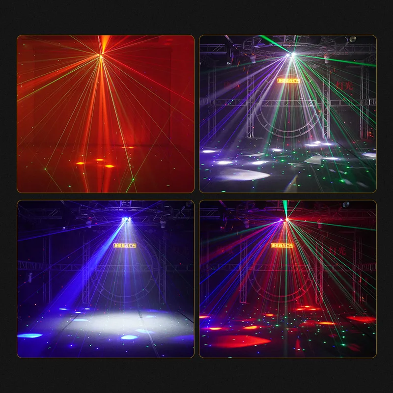 Luci a testa mobile da palco 4in1 RGB 4 teste Occhi di api Testa mobile DMX512 Controllo musicale DJ Discoteca Illuminazione per feste