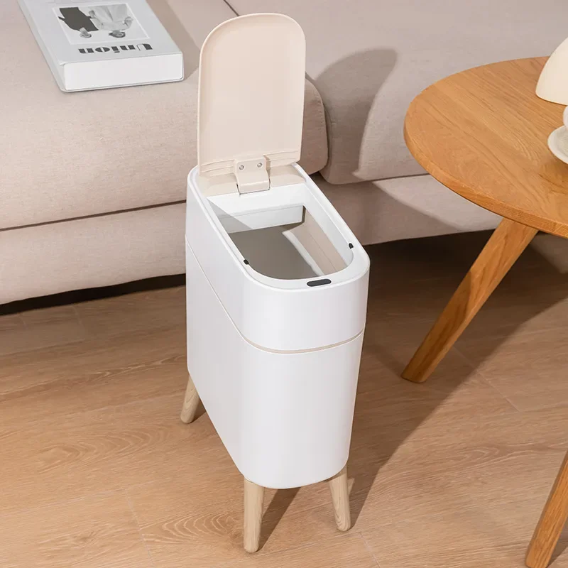 Automatic Sensor Trash Can Smart Waste Bins Living Room Luxury Creative Garbage Bin Household Food Rubbish Organization Basket