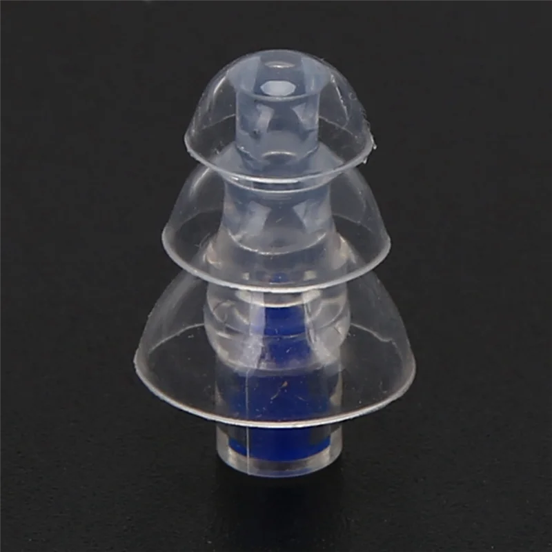 AIAI 2X 27Db Silicone Earbud Musician Filter Earplugs Noise Reduction Cancelling Hearing Protection Earbud Reusable (Blue)