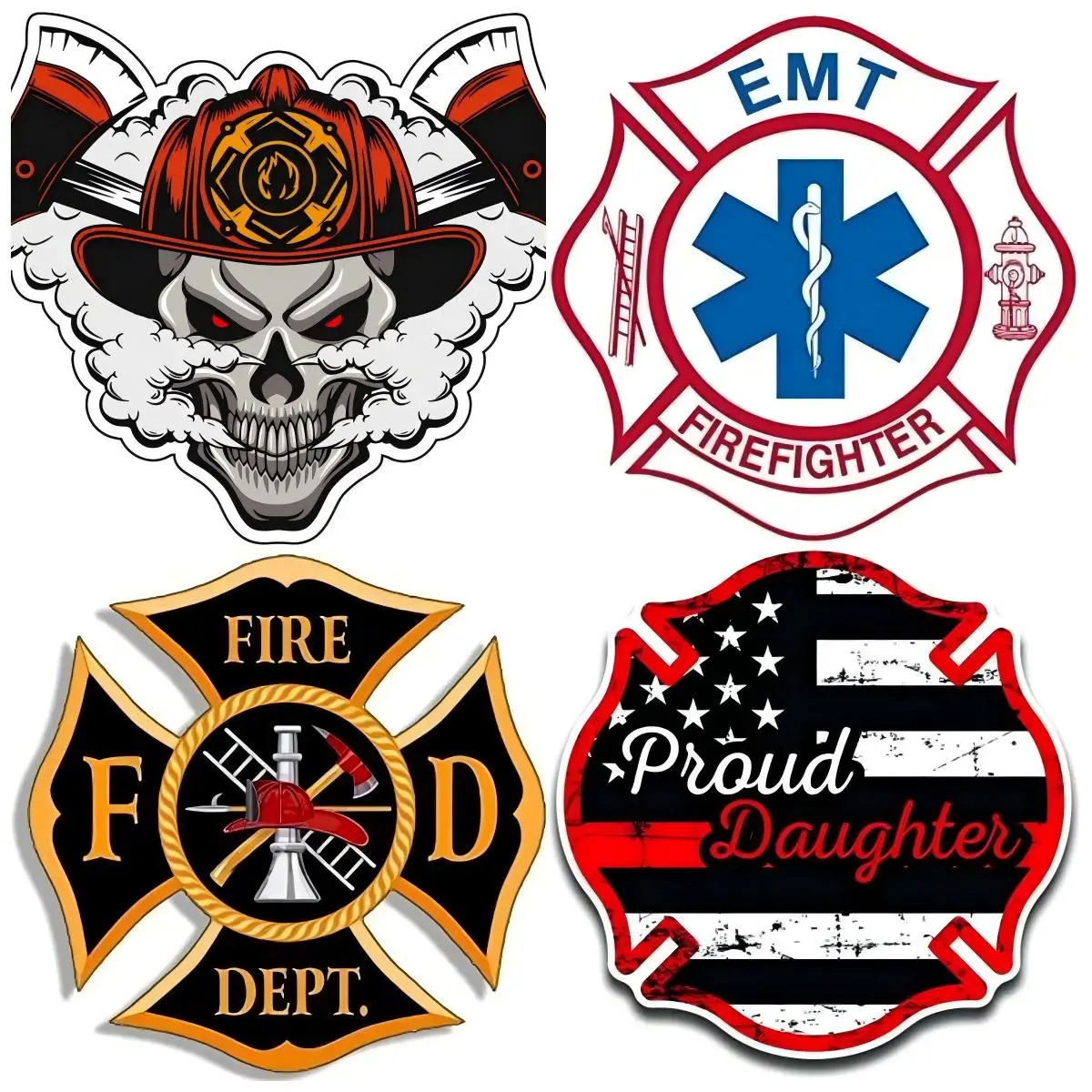 

FIRE FIREFIGHTER RETIRED RED LAPTOP BUMPER Wall Window Sticker Forest Tent Camping