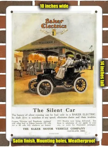 Metal Sign - 1911 Baker Electric Runabout- 10x14 inches